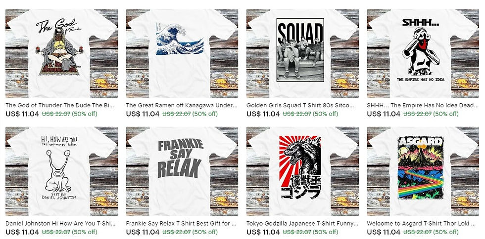 (The demand for unique t-shirt designs)