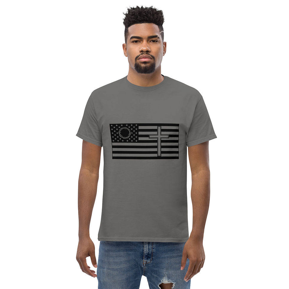 Thumbnail: Men's classic tee with Flag, Crown & Cross