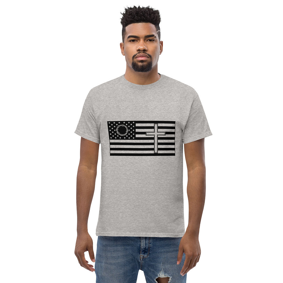 Thumbnail: Men's classic tee with Flag, Crown & Cross