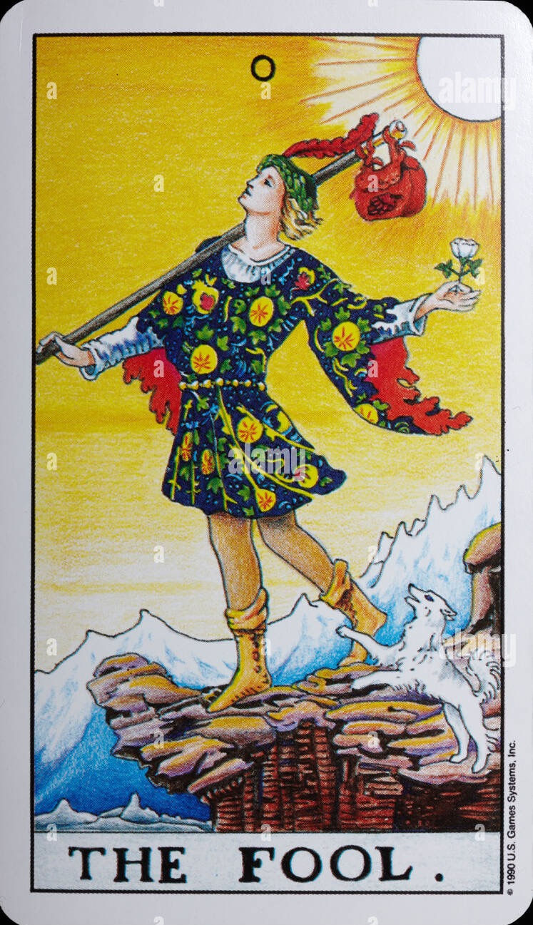 A carefree young man, holding a flower, unaware of strolling too close to the edge, even though his canine companion is trying to warn him.