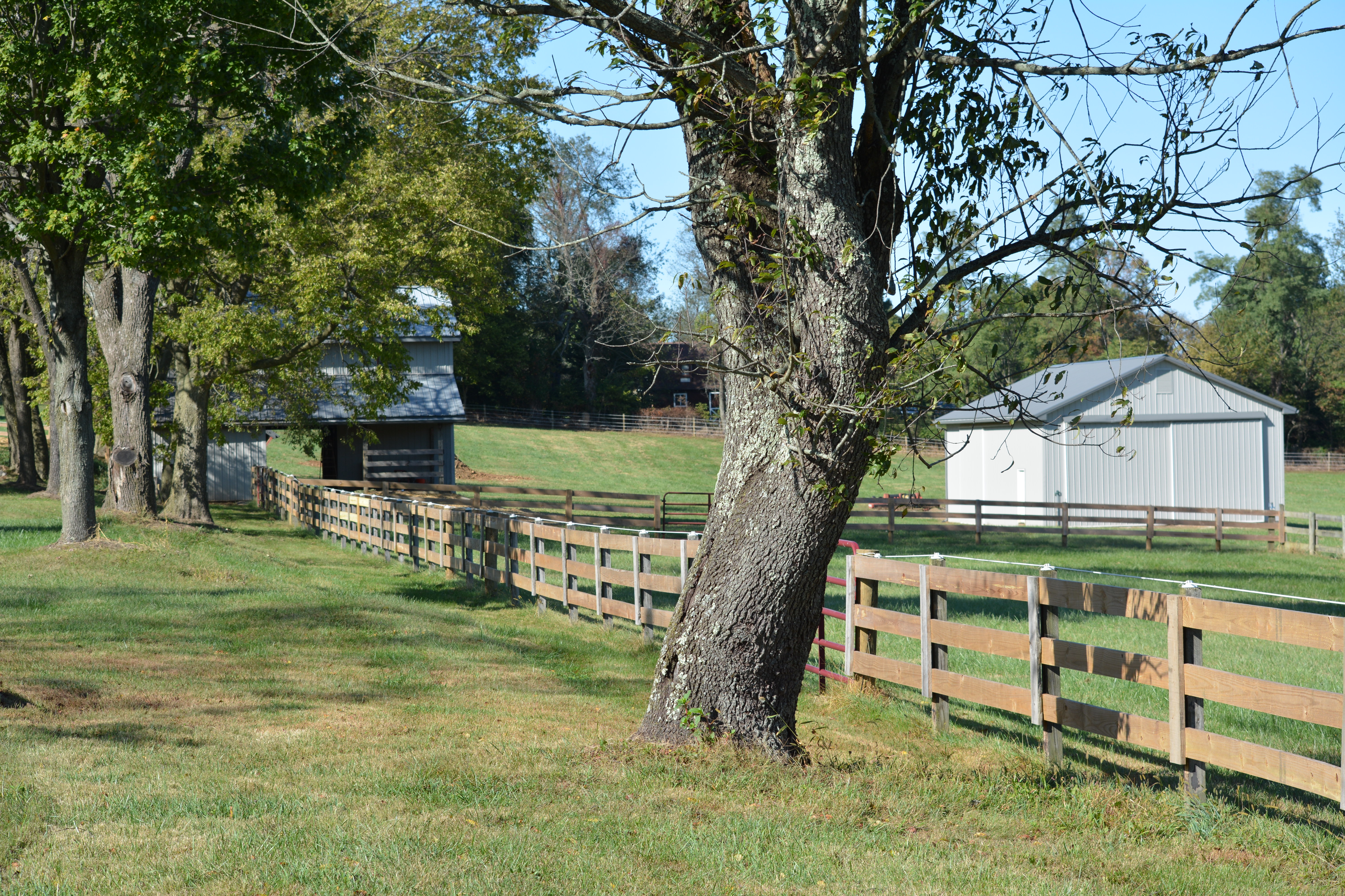 Stable & equipment barn south faces.