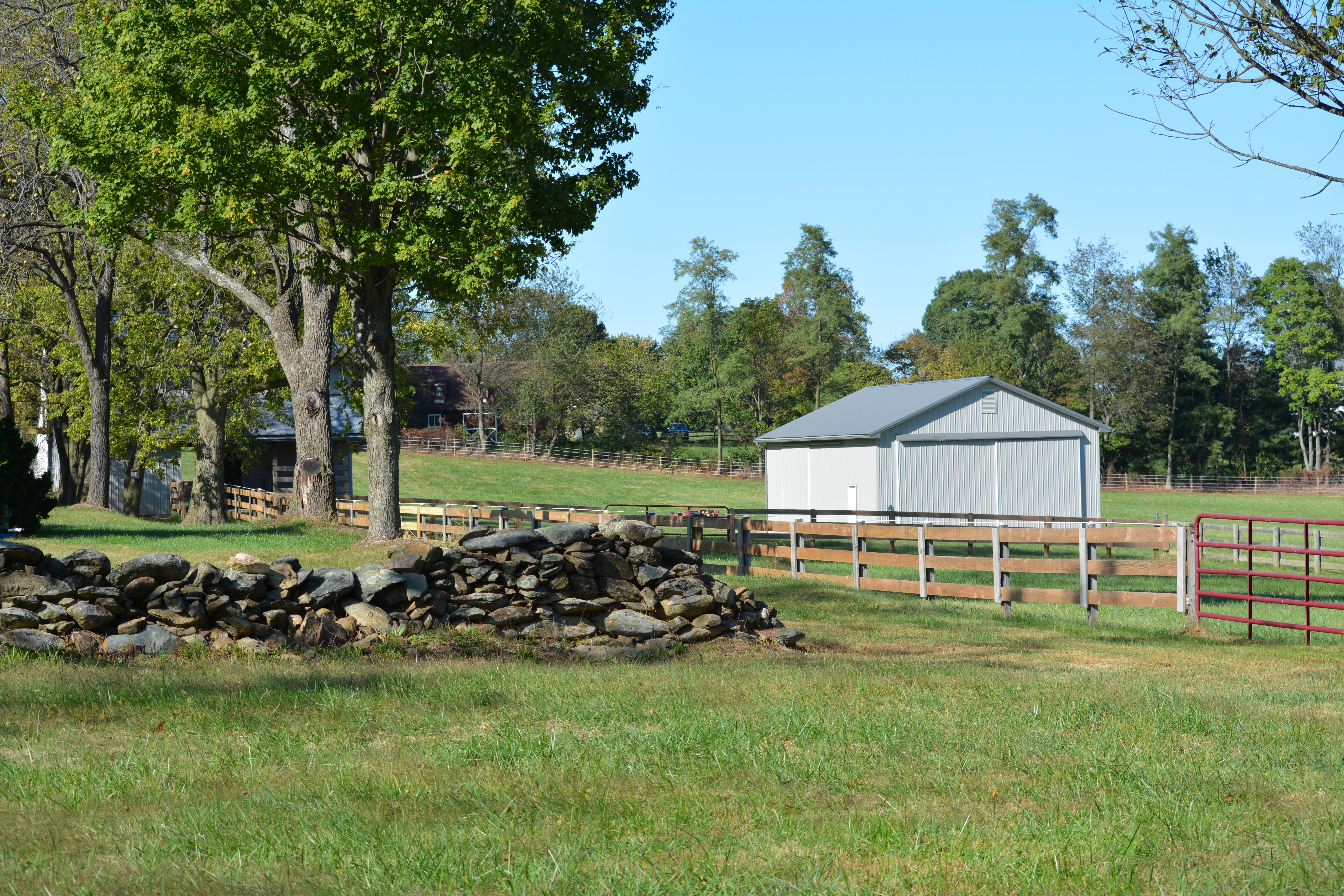 South face of equipment barn.