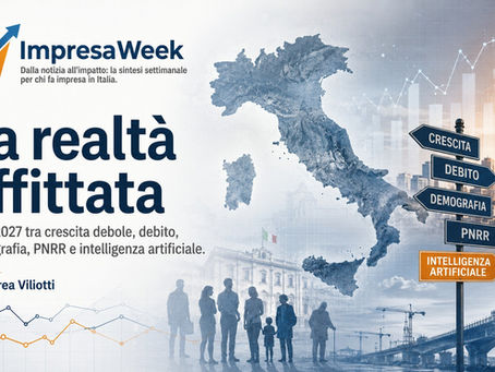 Italia 2027: crescita debole, debito e realtà affittata