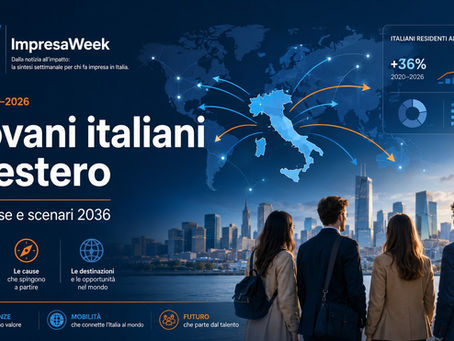 Analisi dell’emigrazione giovanile italiana con dati 2020-2026, primi segnali 2026 e scenari al 2036. Il testo confronta ISTAT, AIRE, CPI, CNEL, Banca d’Italia e OCSE per capire perché i giovani partono, quanti tornano, quali competenze escono e come salari, carriera, casa, demografia e imprese trasformano la mobilità in saldo competitivo per l’Italia. Una lettura utile per manager, imprenditori, policy maker e territori che vogliono trattenere e attrarre capitale umano in modo stabile e mirato.