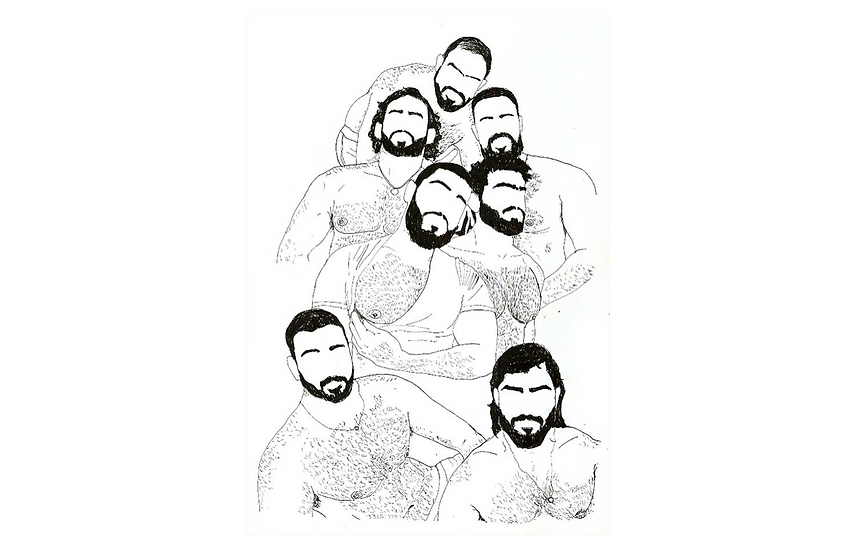 Parrudos, desenho, por Henrique Montagne, 2019