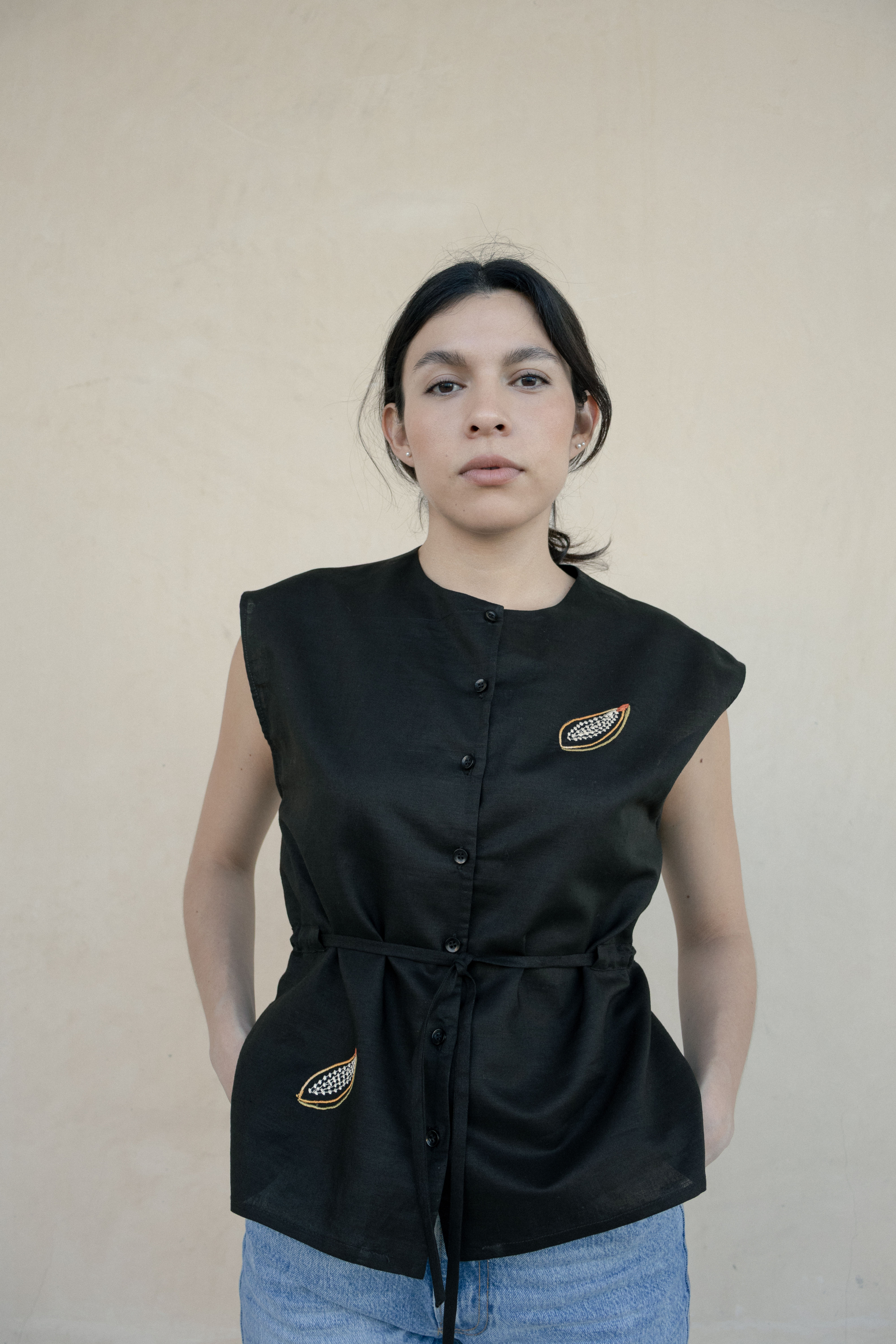 Blusa "Papaya" Negro