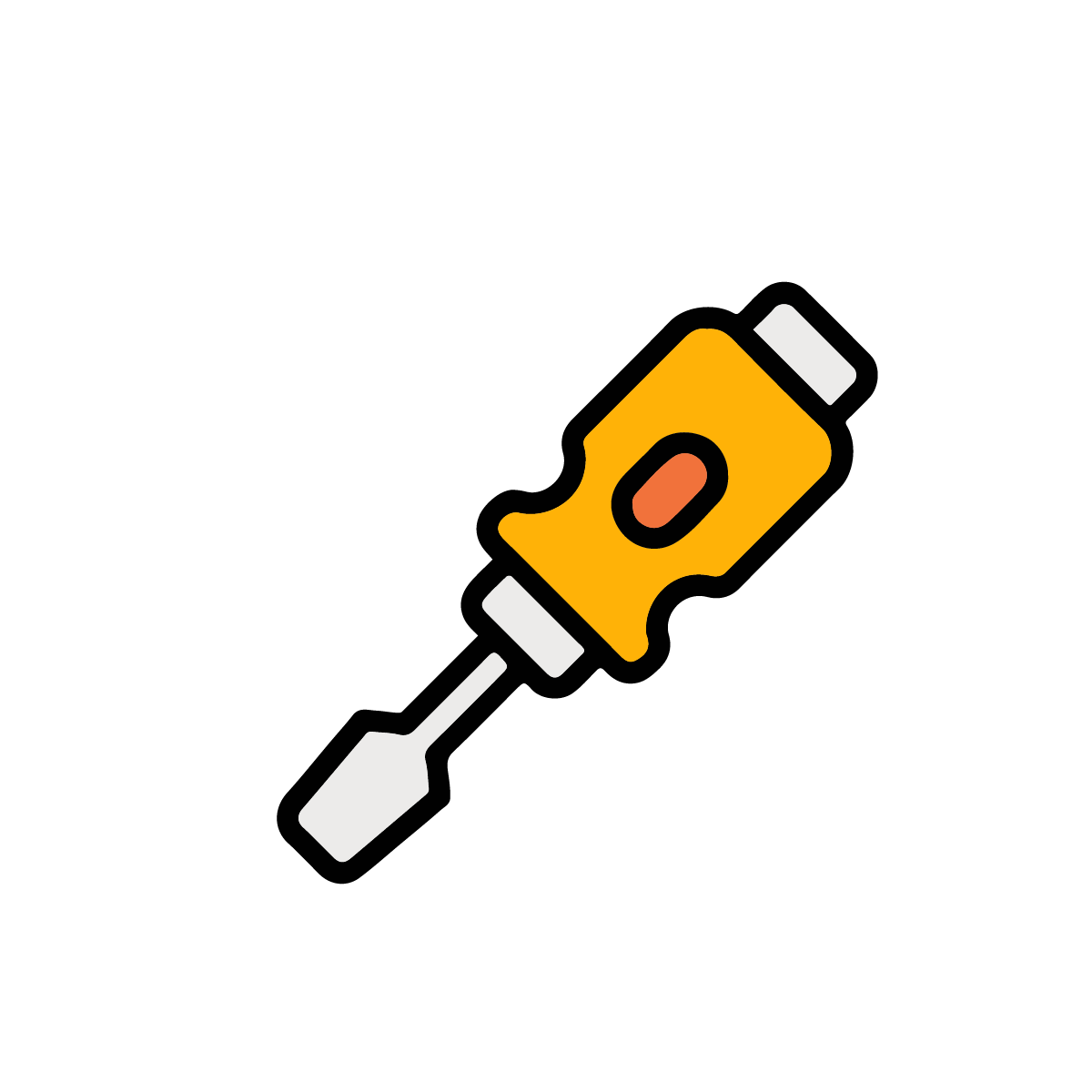 Yellow flathead screwdriver icon