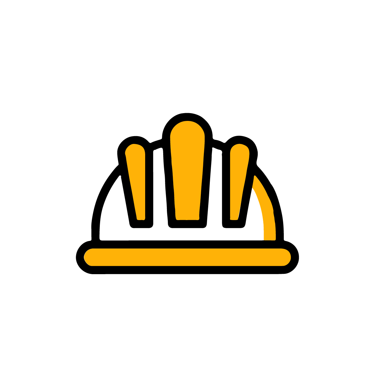 Yellow hard hat icon