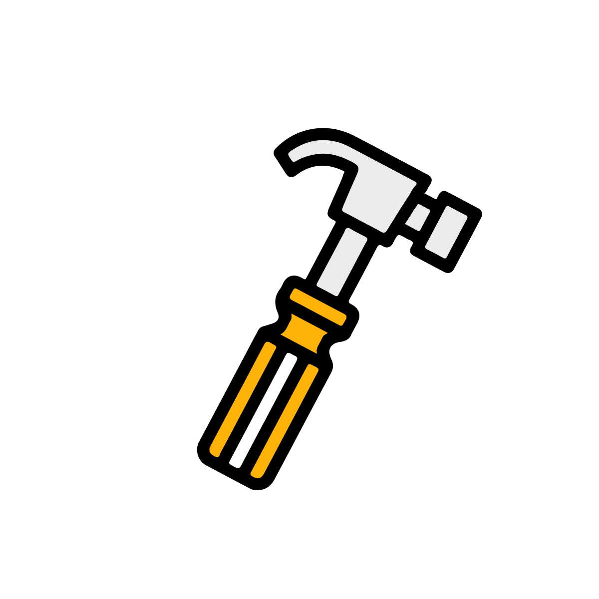 Icon of a hammer and screwdriver handle combined