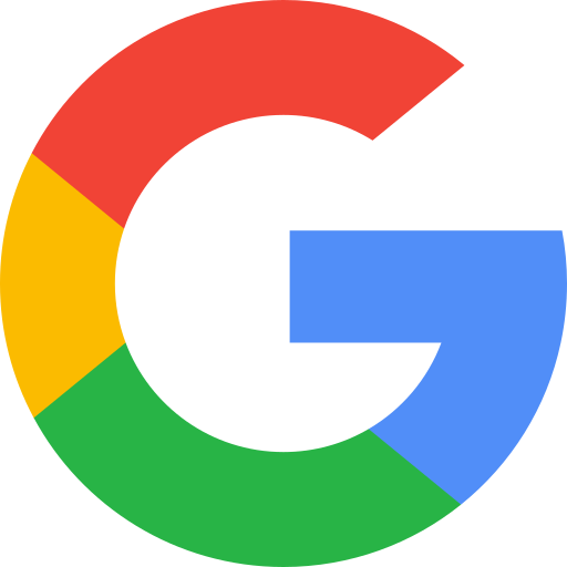 Google G logo in red, yellow, green, and blue.