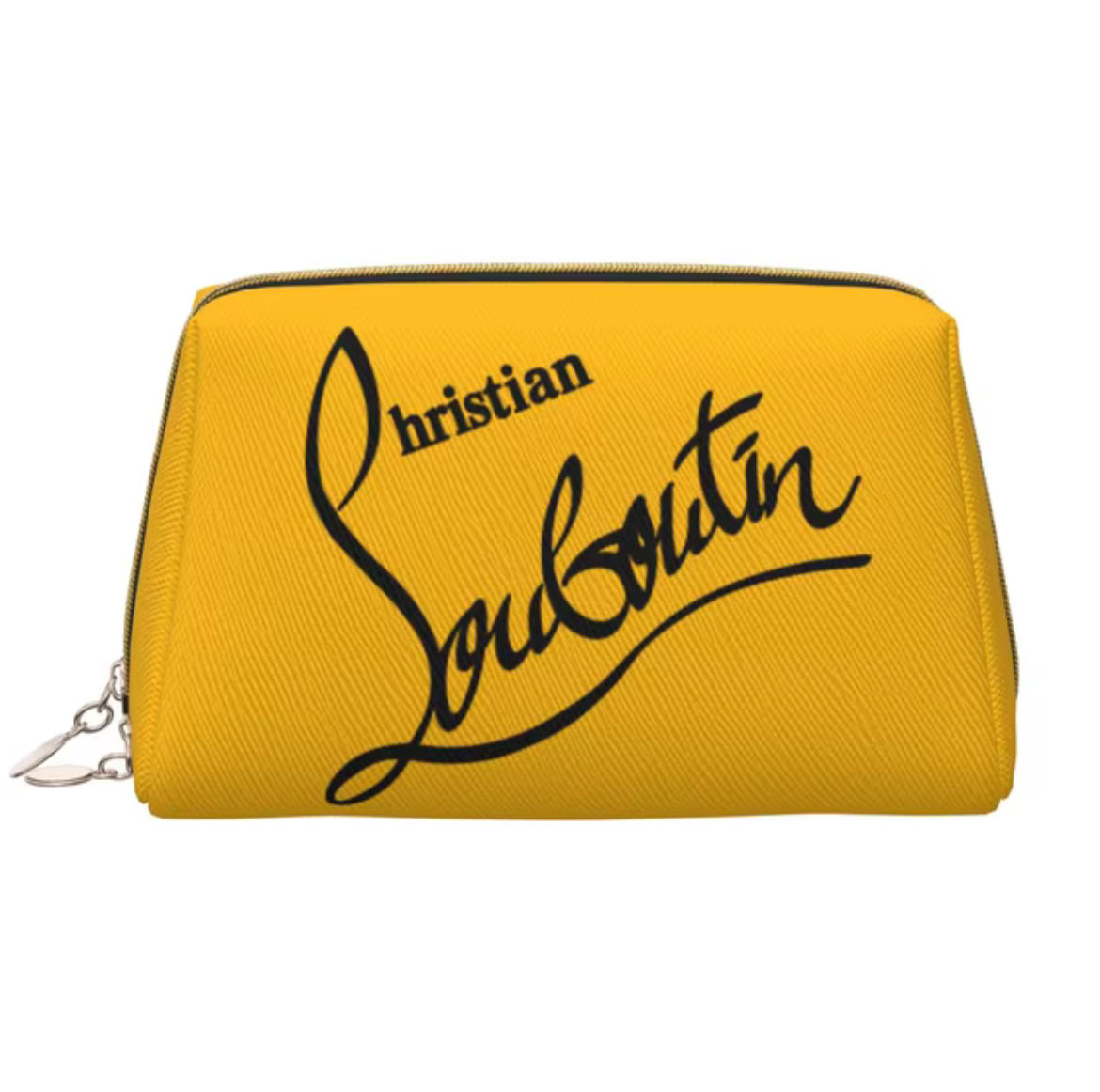 Yellow Christian LB Makeup Bag