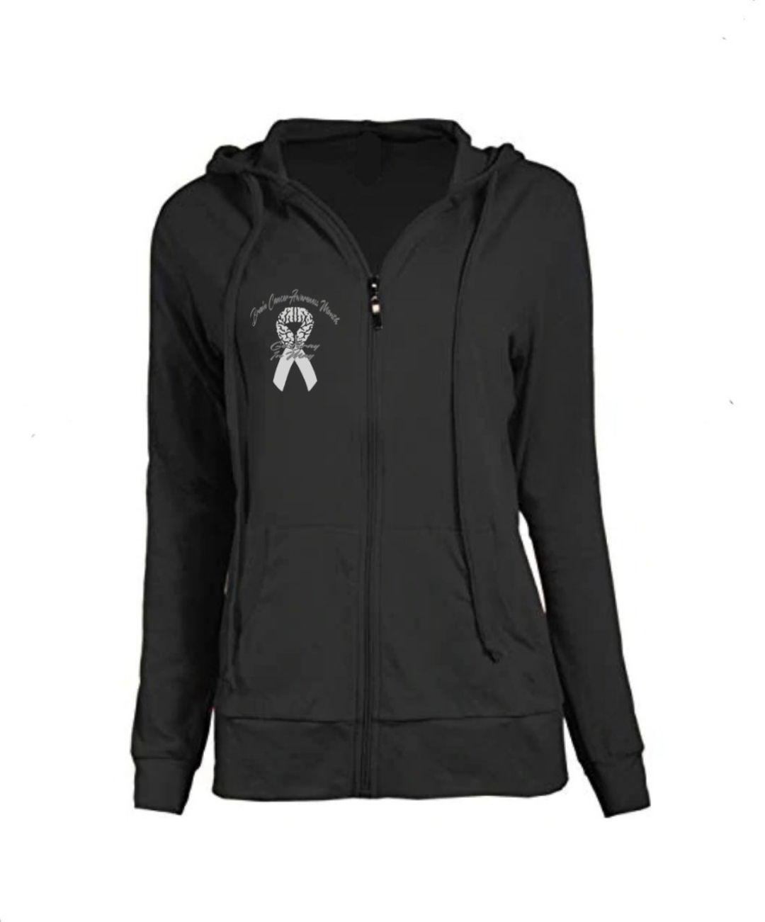 Lightweight Go Gray Zip Up Hoodie