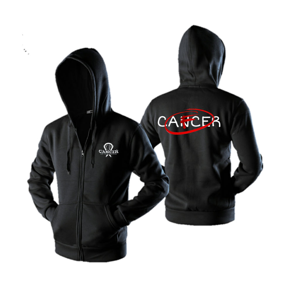 Adult F Cancer Zipper Hoodie