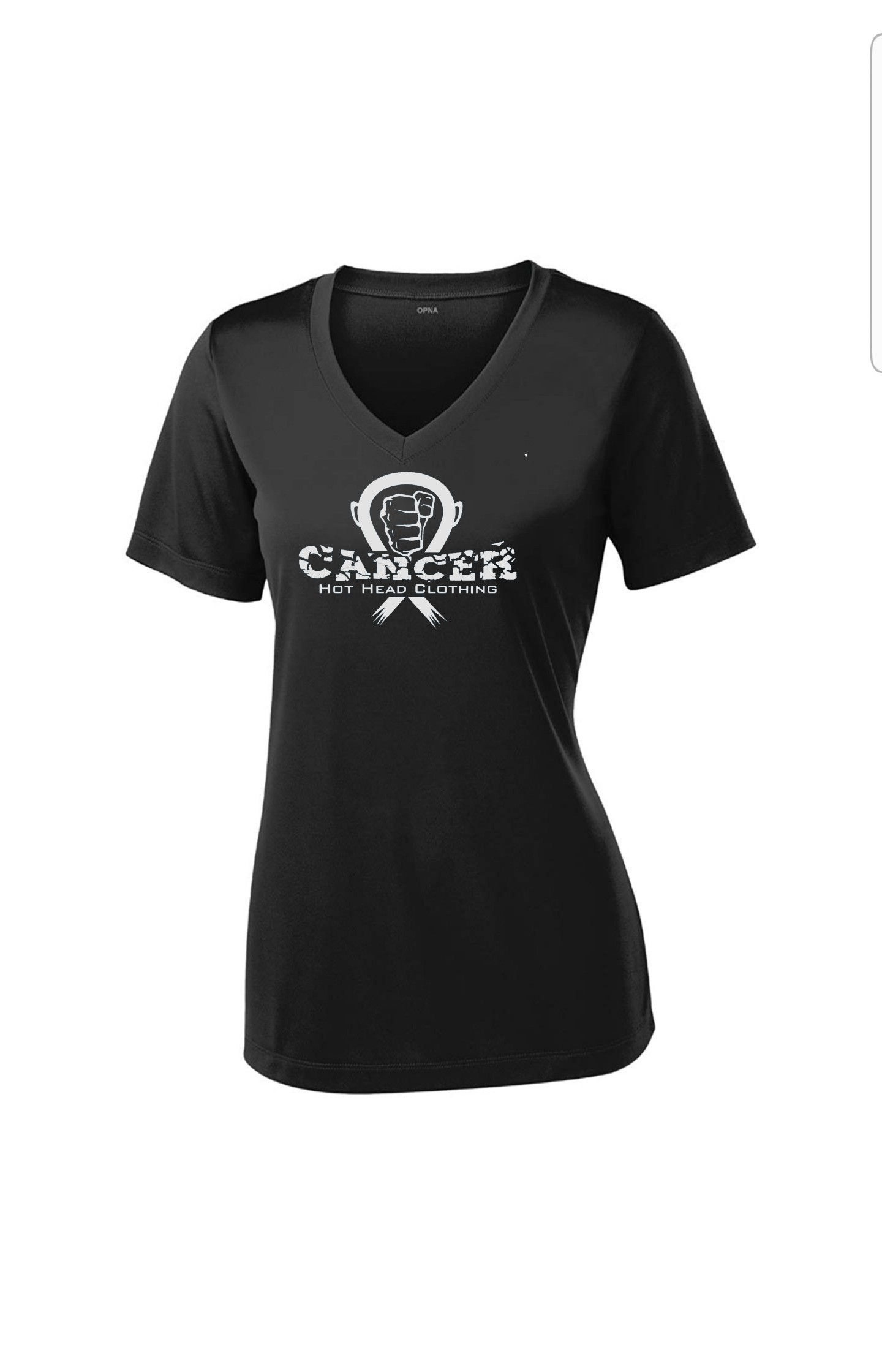 Women's White Cancer Logo