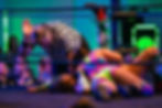 Kasey Fox, right, pins Airica Zayas in round one of the Apple City Championship Wrestling women’s tournament in Hiddenite on March 15, 2025.