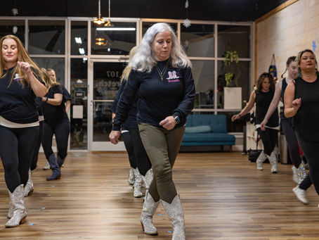 Line dancers from Morganton, Hickory, Statesville part of Carolina Girls tribe