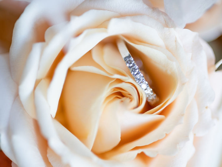 Wedding ring in the flower by Victoria's Art Photography