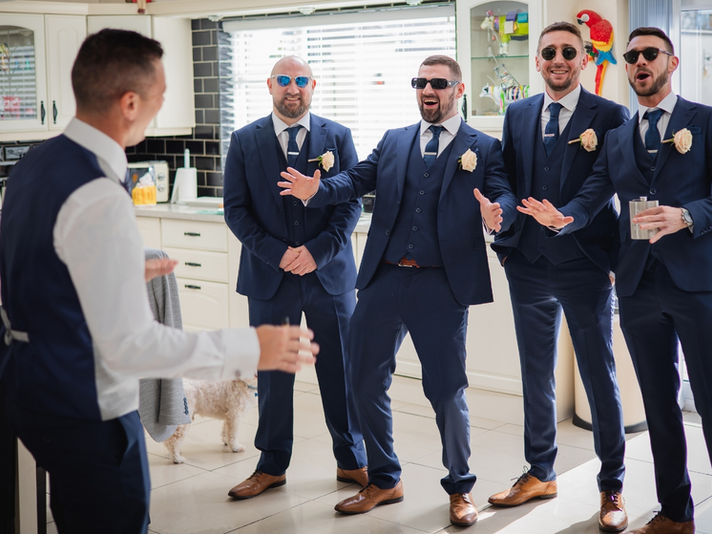Wedding groomsmen party at Kettles Country House Hotel