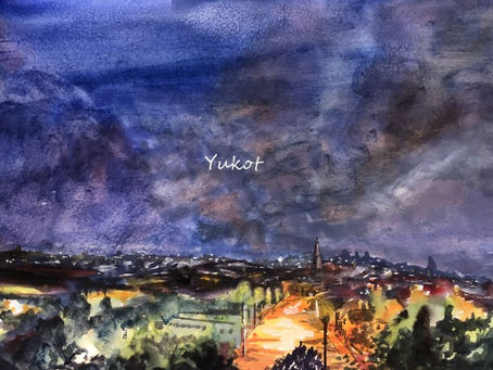 ”雨の夜明け。” " Rainy dawn"