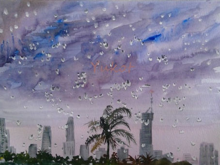 ”雨の雫”"Rain drops"