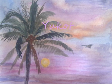 "沈む満月” " Full moon set"