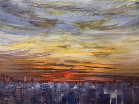“夕陽” "Sunset"