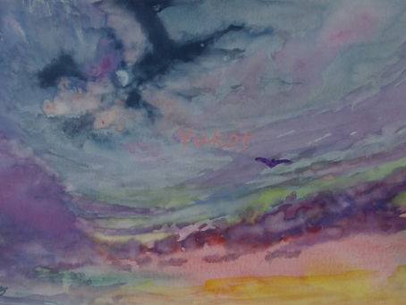 ”トワイライトとお月様”"Moon in twilight"