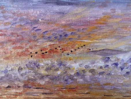 "朝焼け” "Sunrise color"