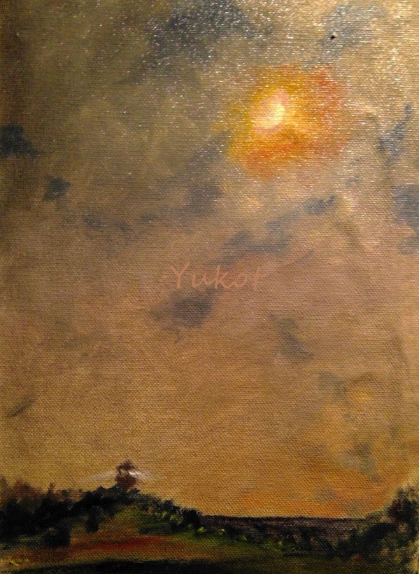"雲の中のお月様” "Moon in cloud"