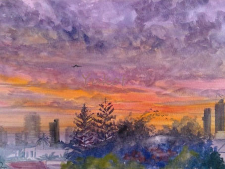 ”曇り空の光り” "The light in cloudy sky "