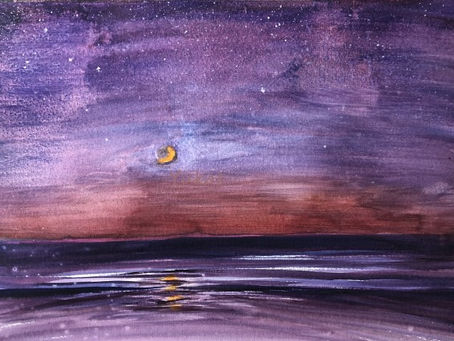 "昇お月様” "Rising Moon"