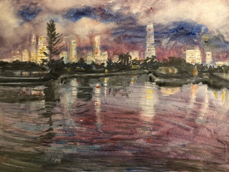 "空が映る川” " Reflection of sky"