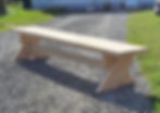 beautiful English garden containing a hand built white oak garden bench