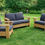 Thumbnail: Handmade Cedar Patio Seating Set – Sofa & Chairs