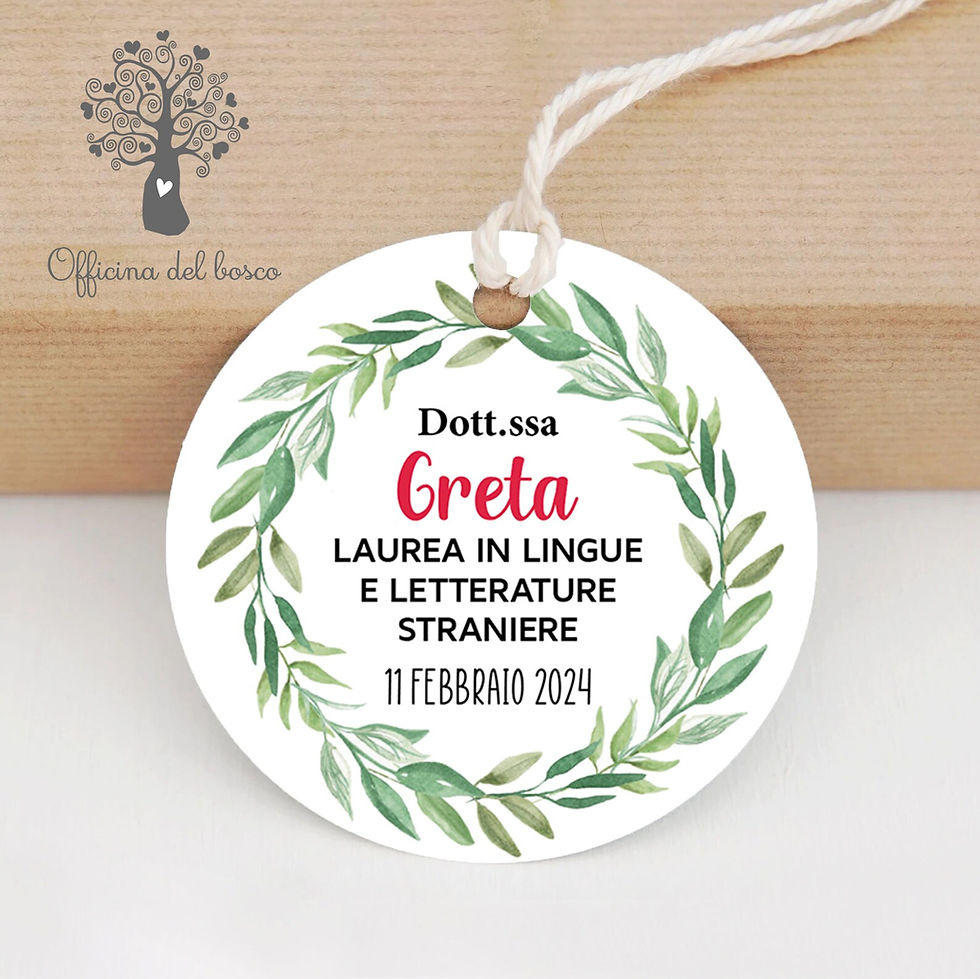 tag bomboniera laurea