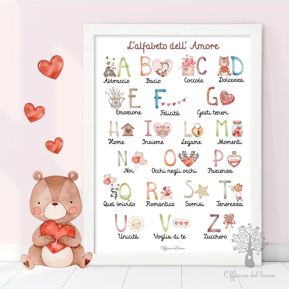 Quadretto L'alfabeto dell'Amore