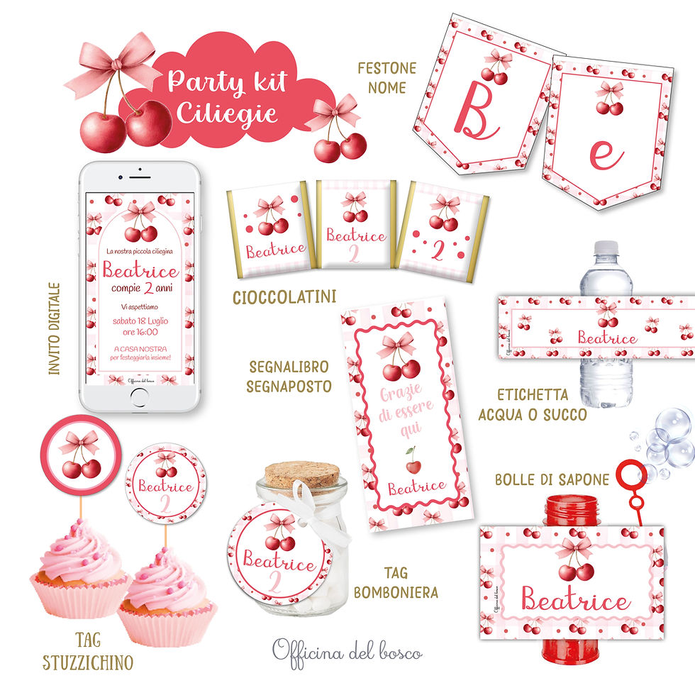Party Kit Tema Ciliegie – Festa Bambini