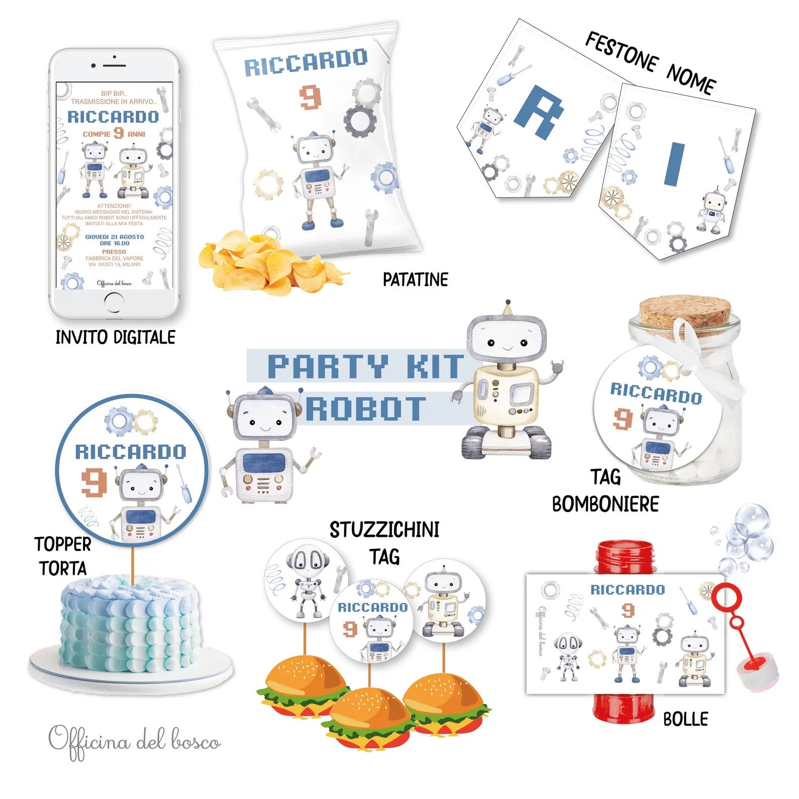Party Kit Tema Robot