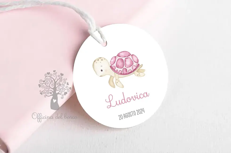 tag bomboniera tartaruga battesimo