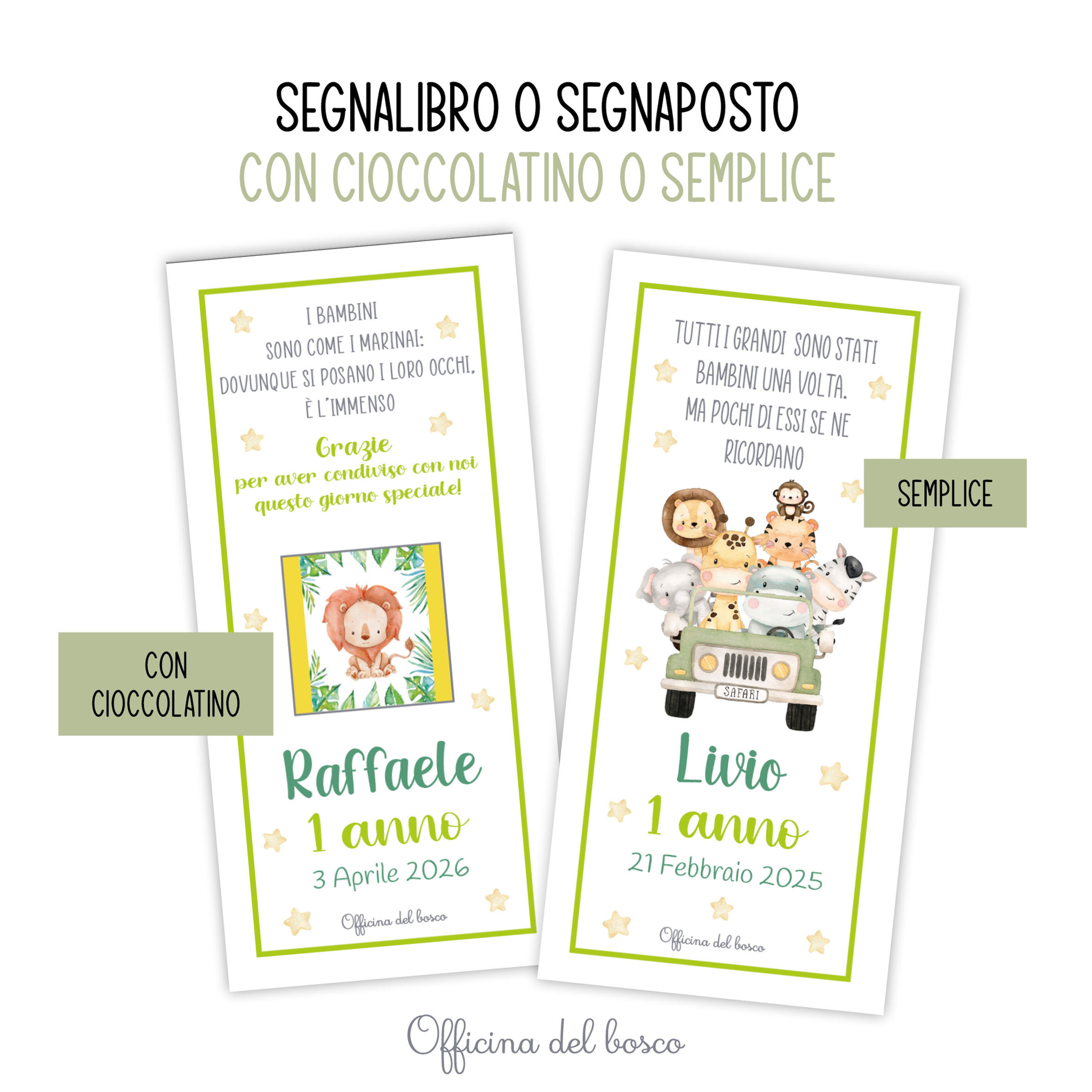 segnalibro bomboniera battesimo