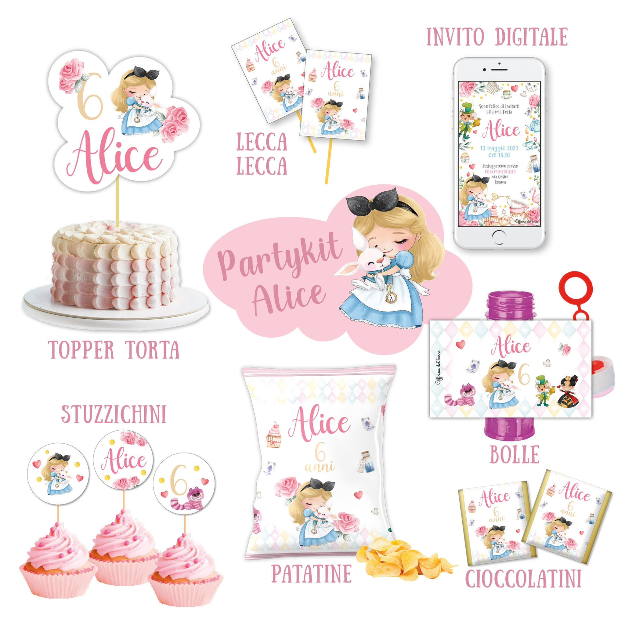 Party Kit Alice nel Paese delle Meraviglie