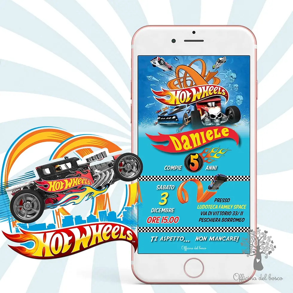 Invito Digitale Hot Wheels
