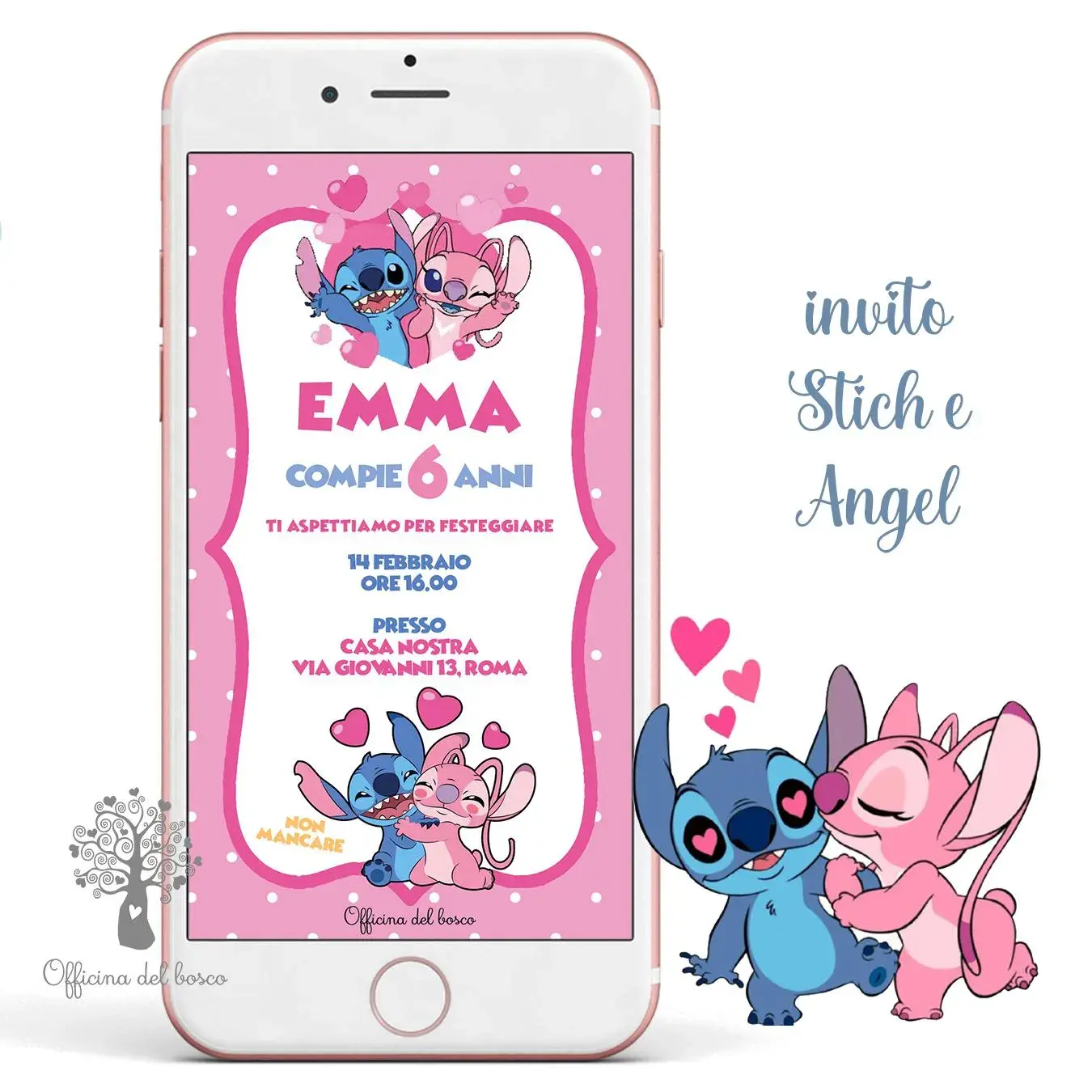 Invito Digitale Lilo e Stitch