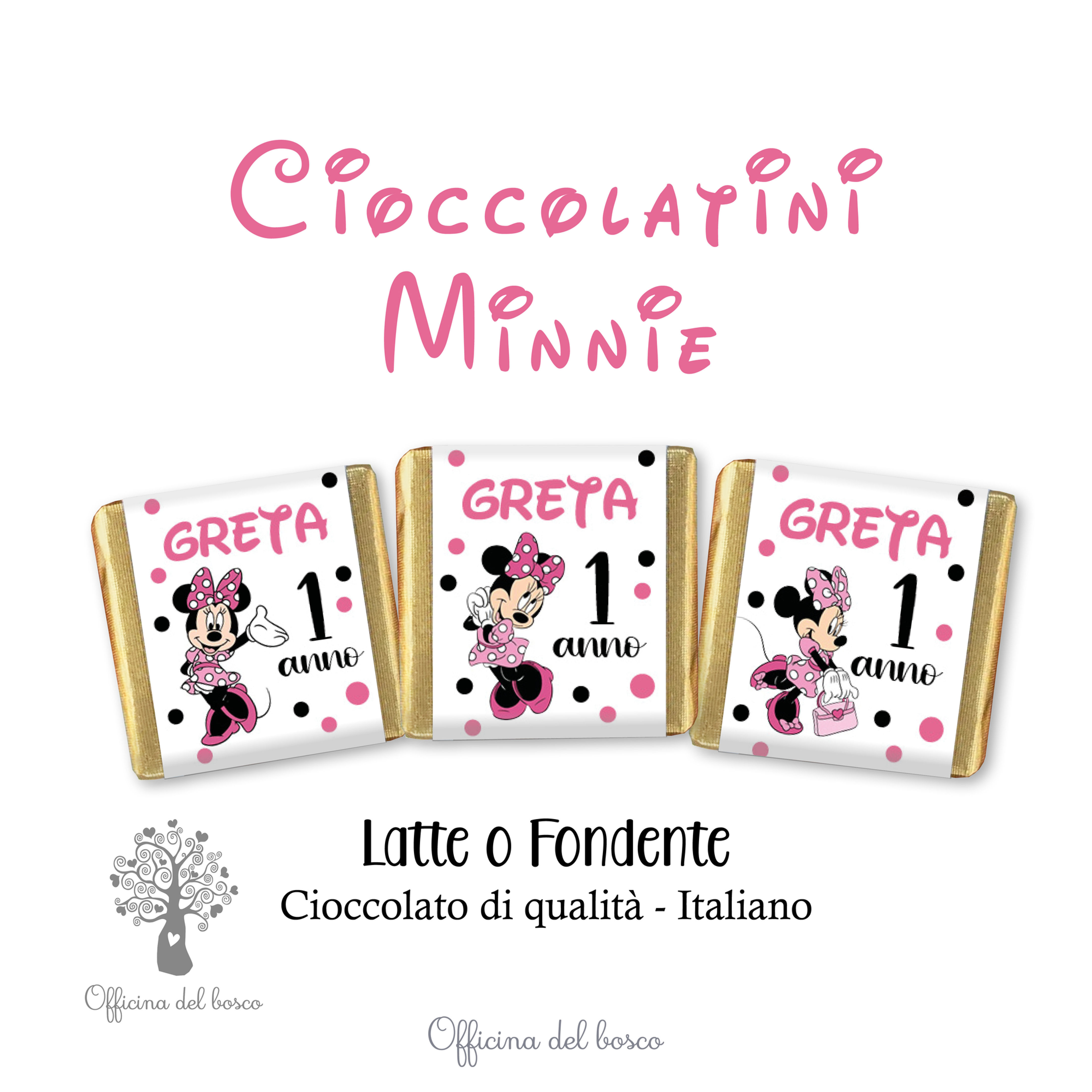 Cioccolatini Personalizzati Minnie Rosa