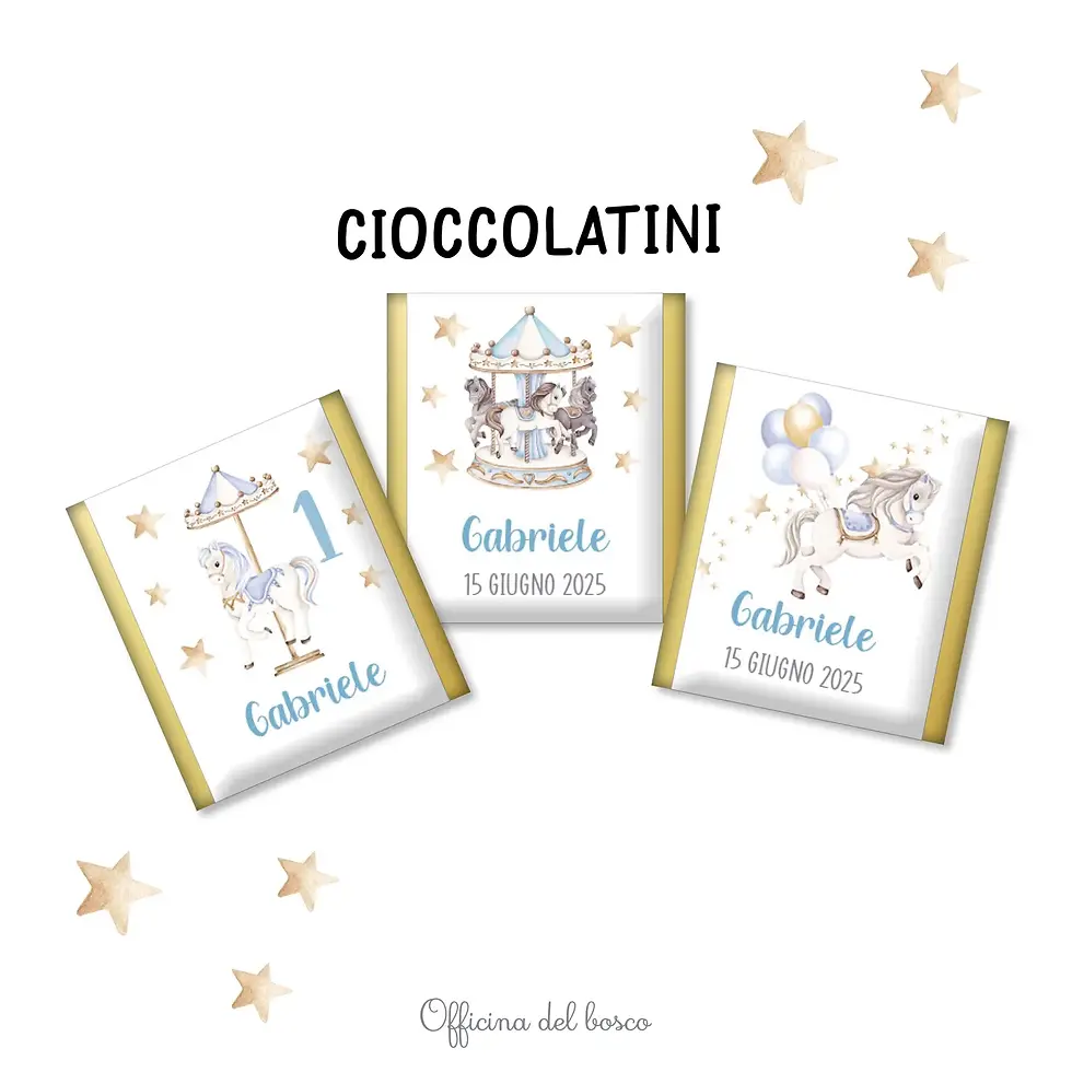 Miniatura: Decorazioni compleanno tema carosello rosa e oro