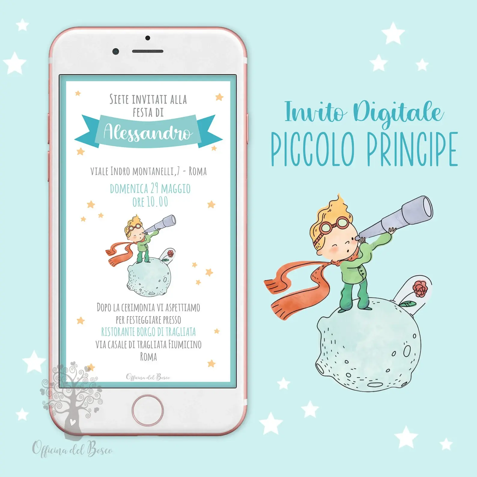 Invito Digitale Personalizzato – Piccolo Principe