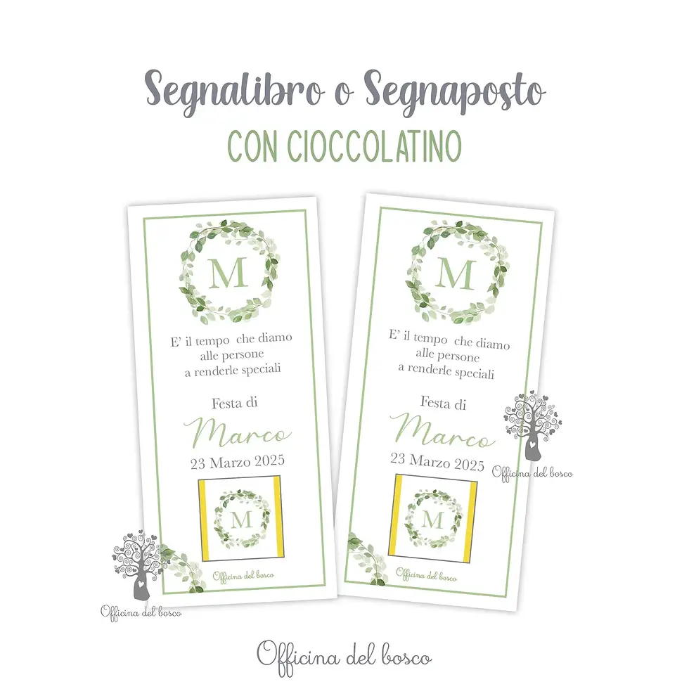 Miniatura: Segnalibri Personalizzati Ghirlanda di Eucalipto