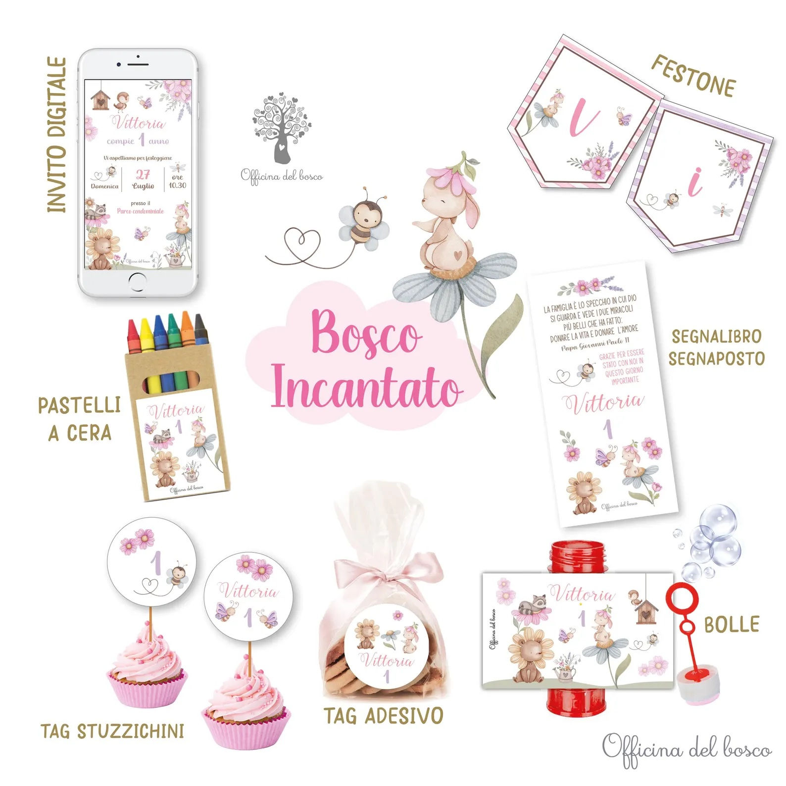 Party Kit Tema Animali Primaverili