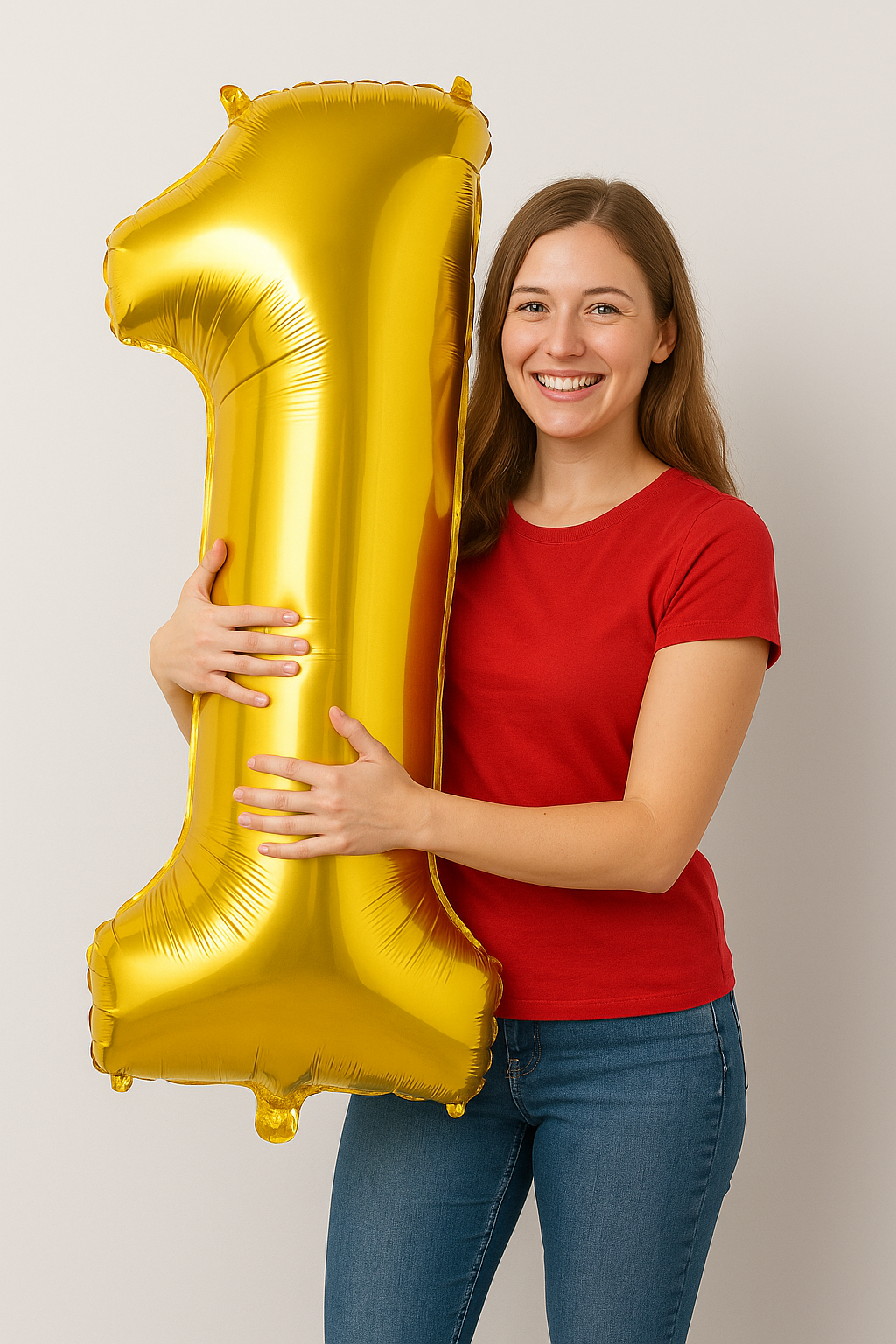 Giant Gold Number Foil Balloons – 40 Inch (0–9)
