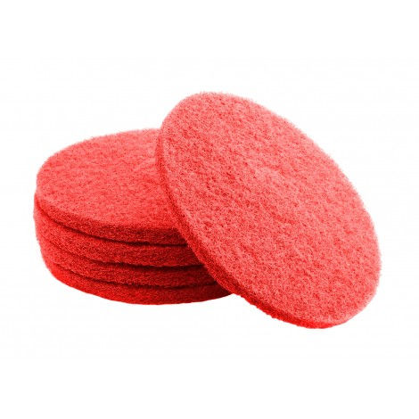 SPRAY. Buffing Pads. 14 inches. Red. 5/Box. 
